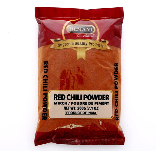 HEMANI Red Chilli Powder - Indian Spice 200G (7 OZ) - Gluten Free - NON-GMO - Vegan - No Color Added - No Salt or fillers - Indian Origin