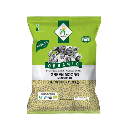 24 Mantara 24 Mantra Organic Green Moong - 2 Lb,, ()