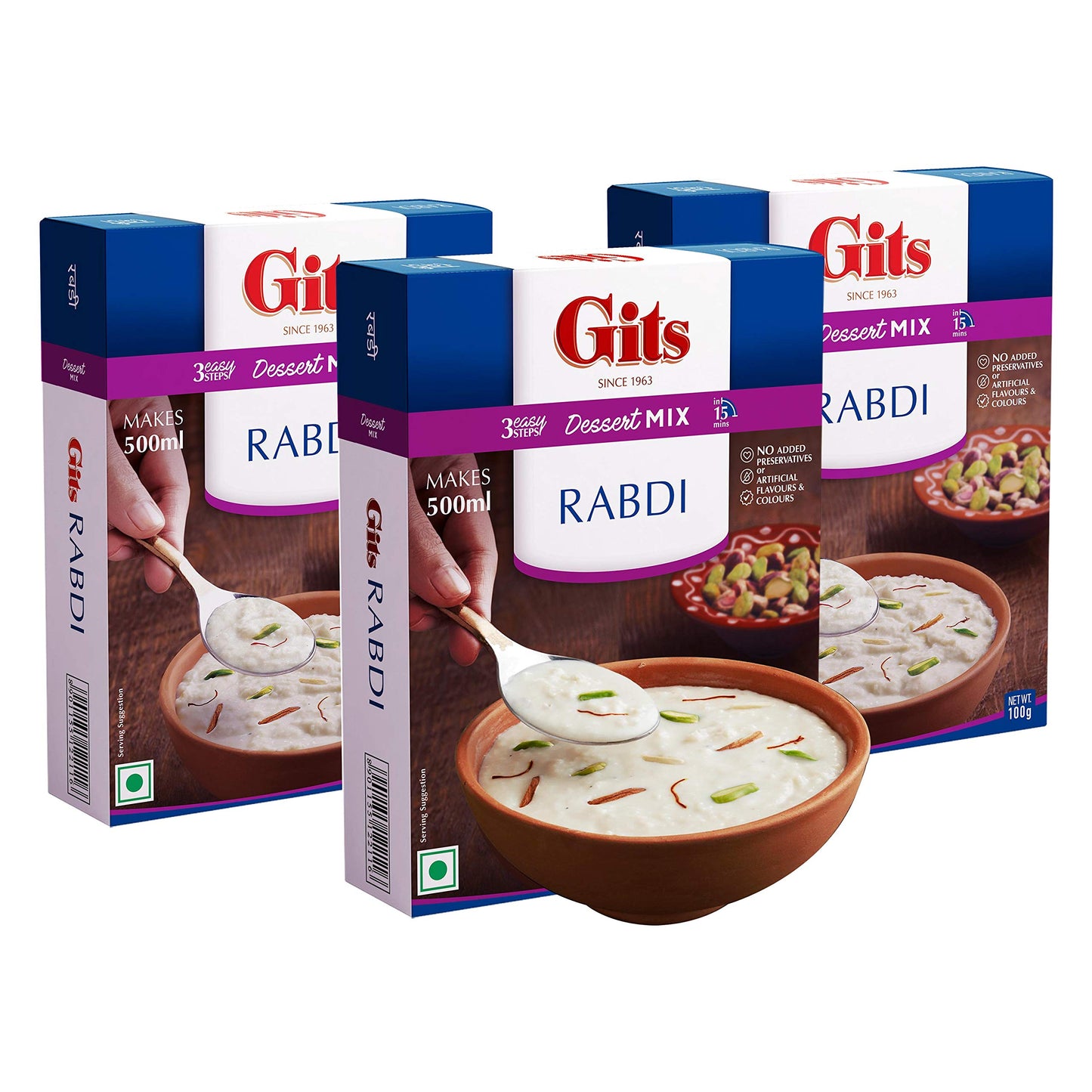 Gits Instant Rabdi Dessert Mix, 300g (Pack of 3 X 100g Each)