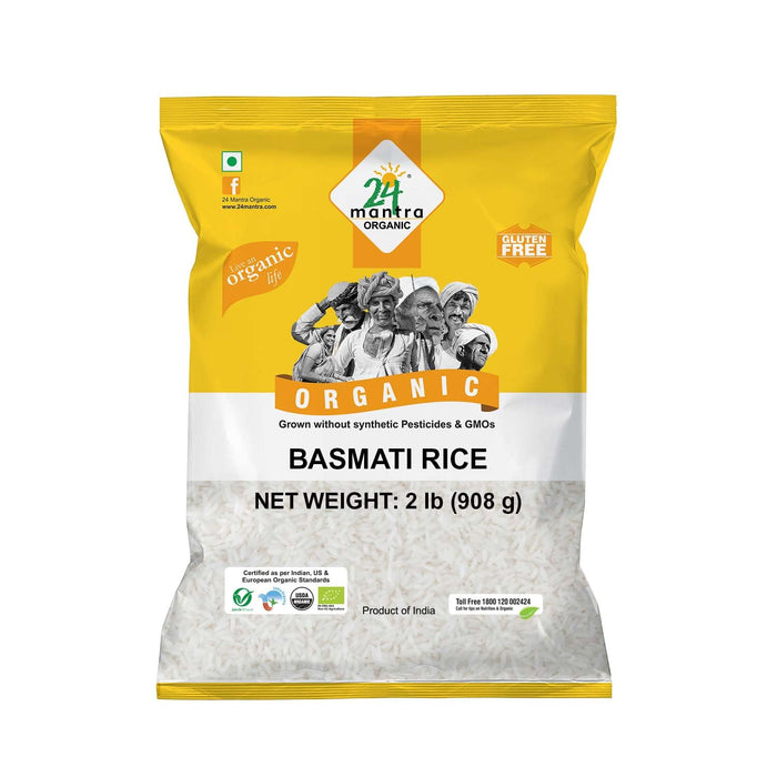 24 Mantra Organic Basmati White Rice 2 lbs