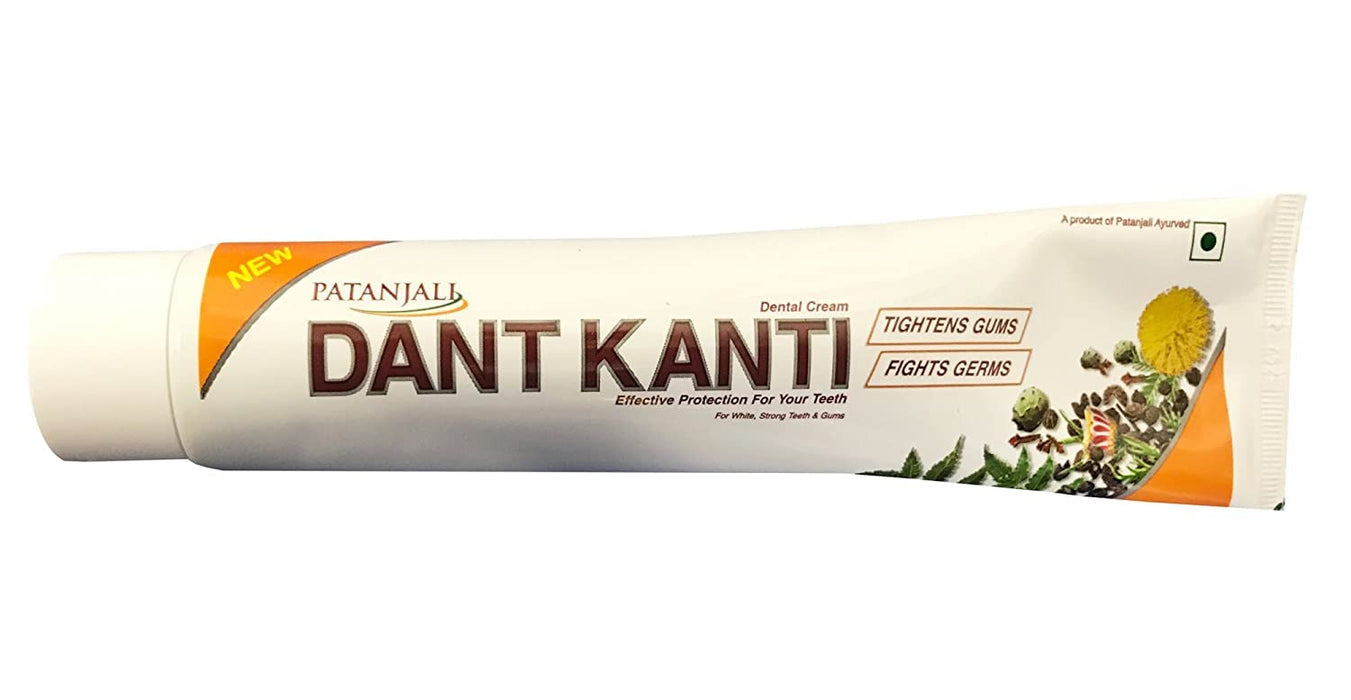 Patanjali Dant Kanti Toothpaste for Healthy Shiny Teeth and Gum All Protection Sensitivity Relief, Plaque Removal, Cavity Protection, Bad Breath Treatment -(Pack of 5 - 200g Each)