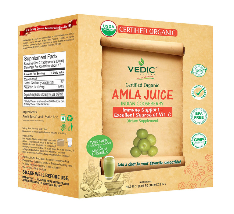 Vedic Juices Amla Juice Twin pack 2 x 500 ml