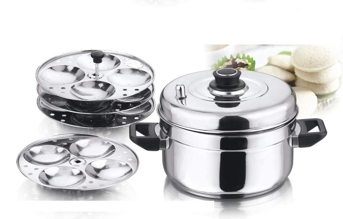 Vinod Stainless Steel Cooker With 4 Tier Idli Plate