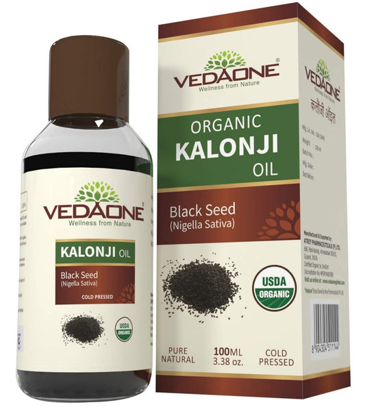 Vedaone USDA Organic Kalonji | Nigella Sativa Black Cumin Seed Oil for Hair Growth - 100ml | Ayurvedic Formula