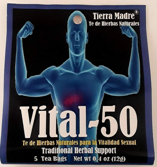 TEA, TIERRA MADRE VITAL-50 ( TE DE HERBAS NATURALES PARA LA VITALIDAD SEXUAL) .04 OZ 5 BAGS PER PACK (3 PACKS INCLUDED)