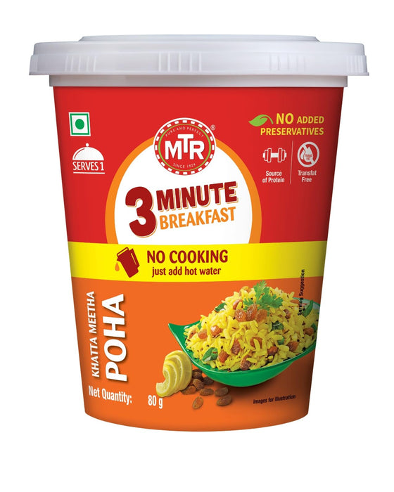 MTR 3-minute Breakfast- Khatta Mitha Poha 80 gms