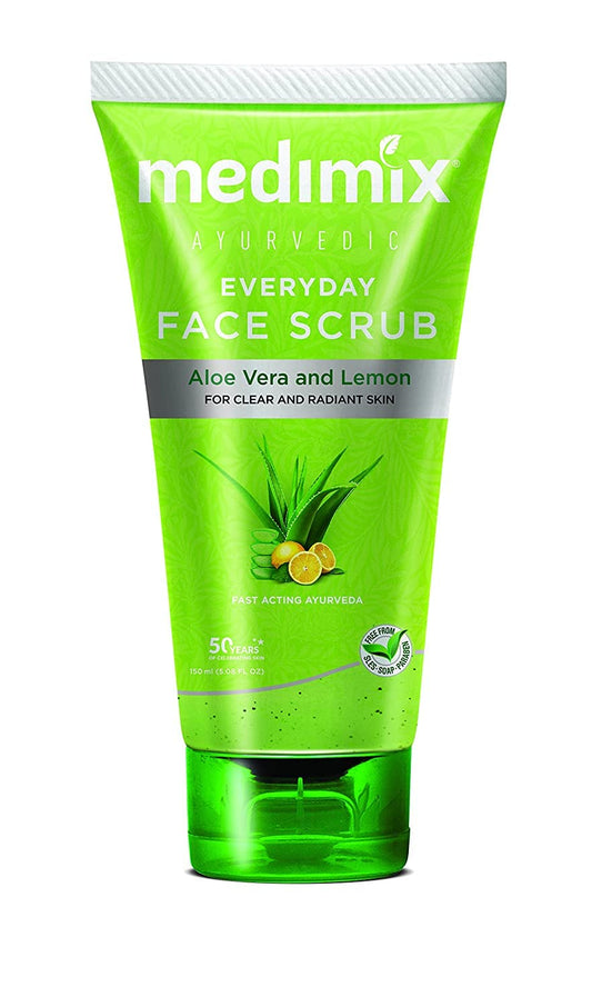 Medimix Ayurvedic Every Day Face Scrub Face Wash 150 Ml with Aloe Vera & Lemon