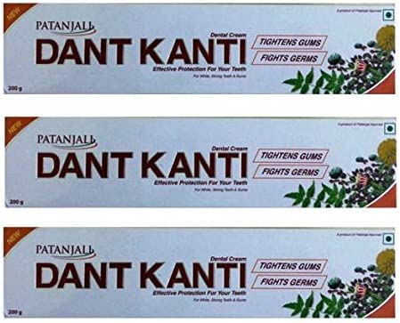 Patanjali Dant Kanti Dental Natural Cream -200g Pack of 3