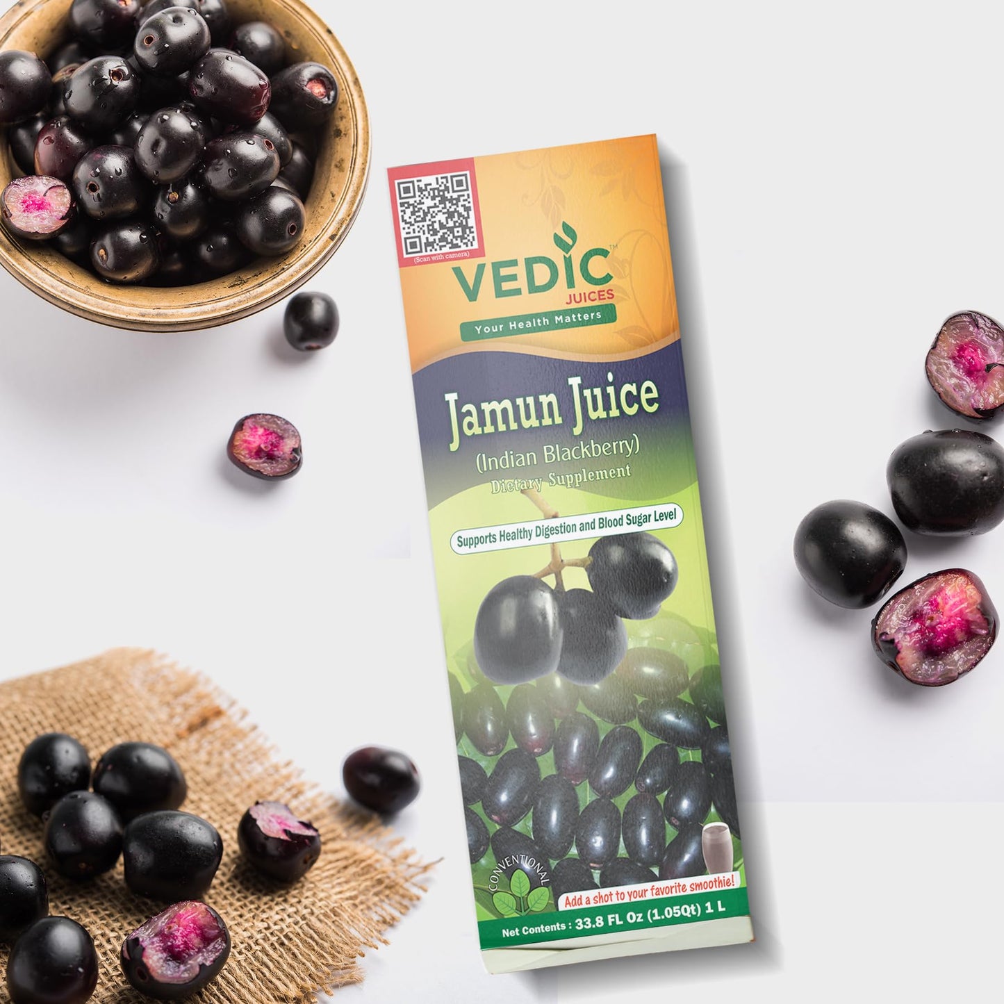 Vedic Jamun Juice/Indian BlackBerry 1000 Ml