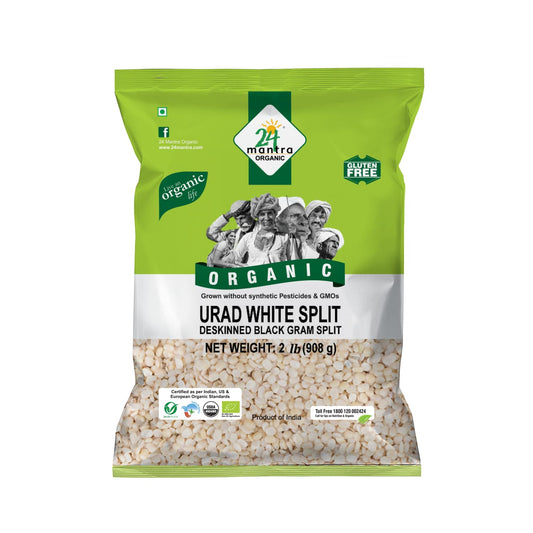 24 Mantra Organic Urad White, Split 2 lbs