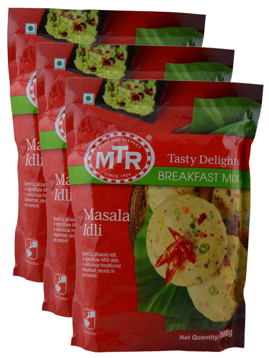 Star Combo - MTR Breakfast Mix Masala Idli, 500g (Pack of 3) Promo Pack.