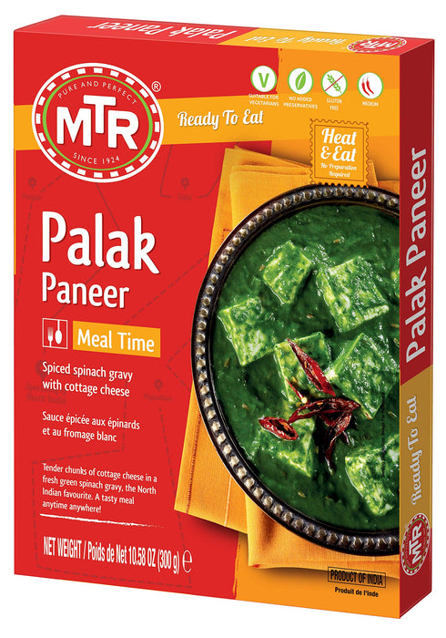 MTR Ready To Eat Palak Paneer Pack Of 10 (300 Gm Each)