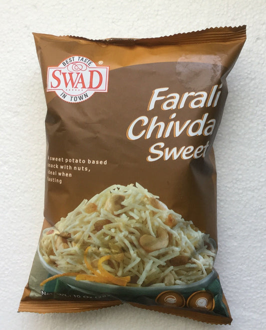 Swad Farali Chivda Sweet (A Sweet Potato Based Snack with Nuts) - 10oz., 283g. (Pack of 2)