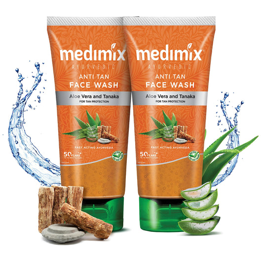 Medimix Ayurvedic Anti Tan Face Wash, 100ml (Pack of 2)