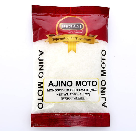 HEMANI Aji no Moto - Ajinomoto 200g (7.1 oz) - Monosodium Glutamate (MSG) - Glutamate Monosodique - Umami Seasoning