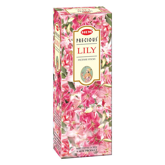 Precious Lily - Box of Six 20 Stick Tubes - HEM Incense