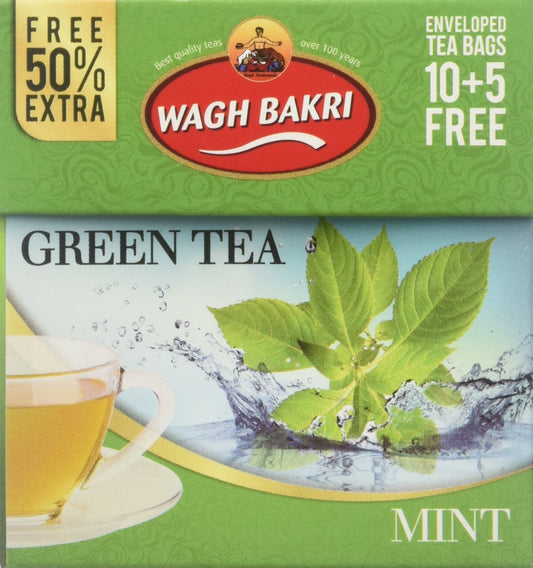 Wagh Bakri- Green tea Mint 25 teabags