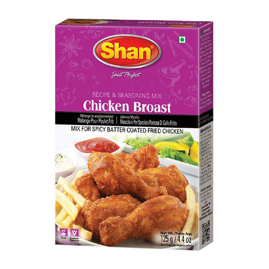 Shan Chicken Broast Recipe and Seasoning Mix 4.40 oz (125g) - Spice Powder for Batter Coated Fried Chicken  (4.4 Ounce (Pack of 1))