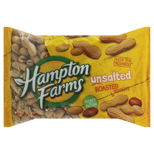 Hampton Farms Un-Salted Roasted Peanuts- 1 lb