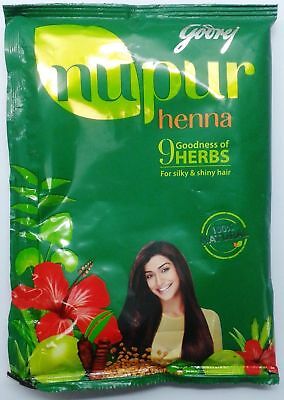 Godrej Nupur Henna  With 9 Herbs Natural Hair Dye Color & Conditioning  400g - Mahaekart LLC